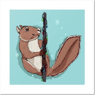Xmas squirrel Posters and Art
